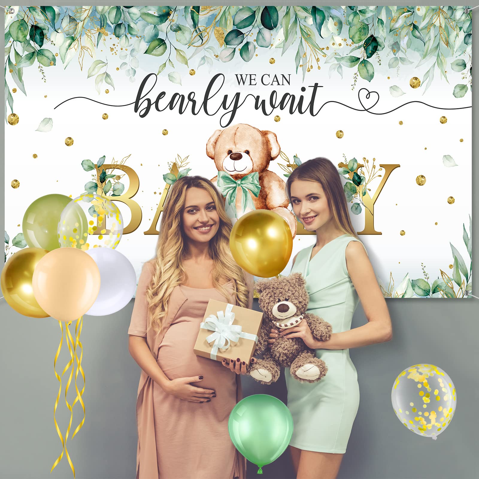 Sage Green Bear Baby Party (6)